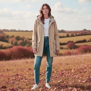 Vintage Barn Chore Cotton Coat Jacket Hooded Cargo Pockets Northern Reflections